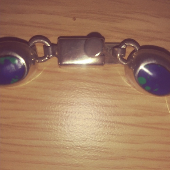 Vintage Sterling Azurite Necklace - Picture 4 of 5